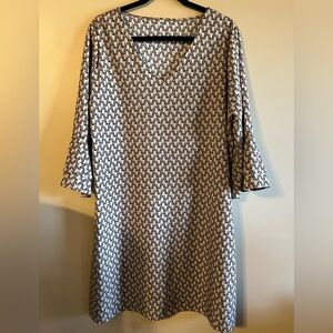 Boutique Black and Tan Patterned Dress